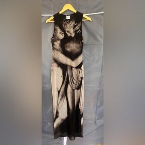 ZARA Printed TULLE DRESS, SZ S